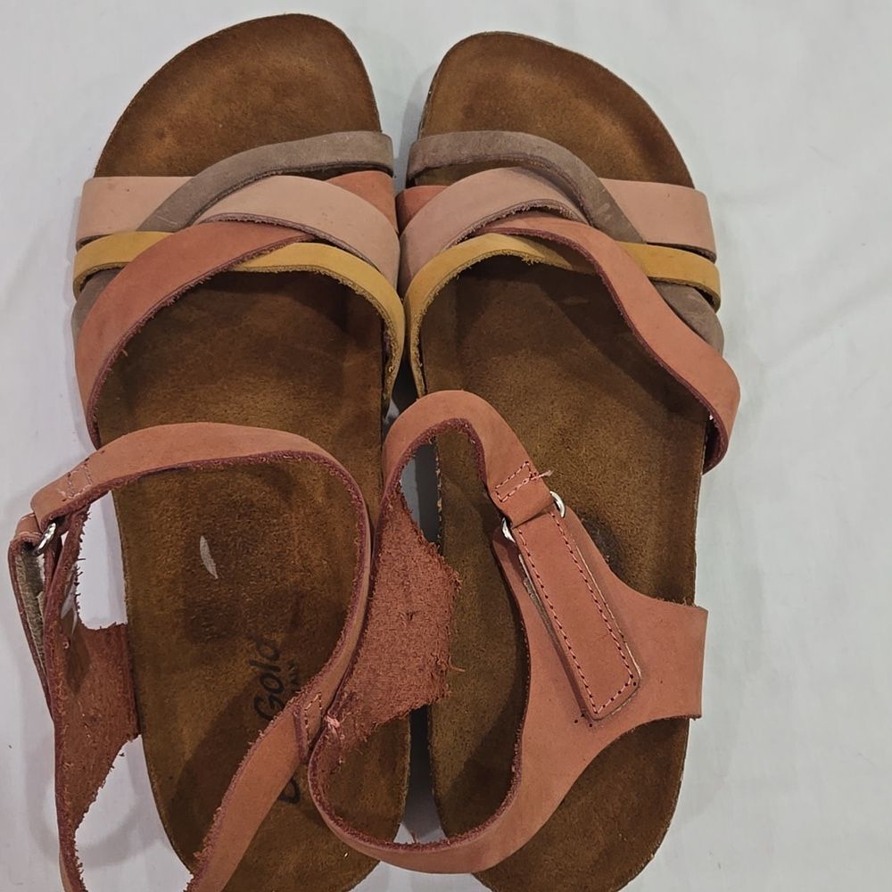 Bio-Gold strappy Sandals Wedge Women’s 9 - Picture 4 of 9
